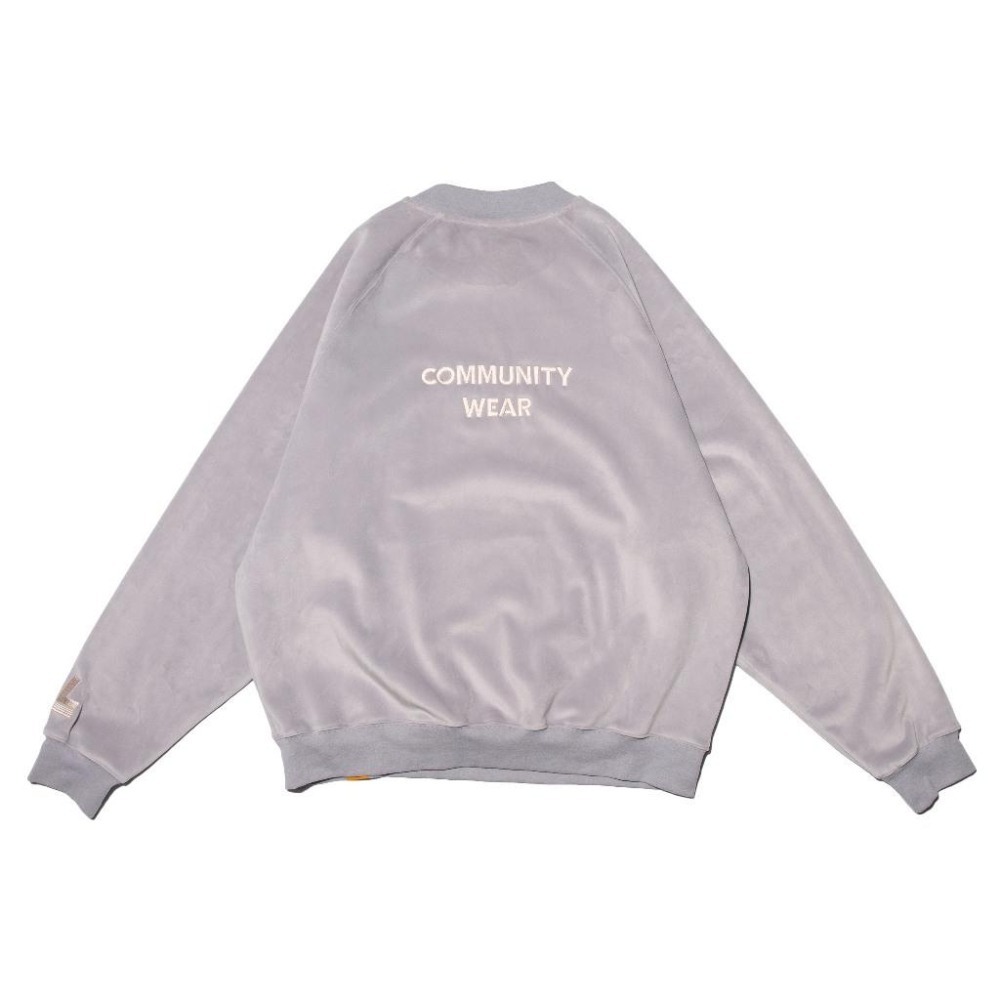 LOTSSUPPLYCO.Letters Velour Crewneck 石灰色/ 絨布大學T-細節圖2