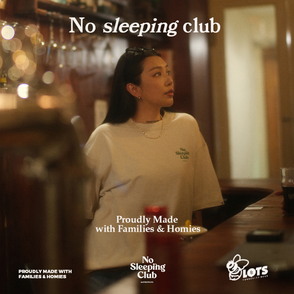 LOTSSUPPLYCO.No sleeping club(短袖,杏仁白)-細節圖2