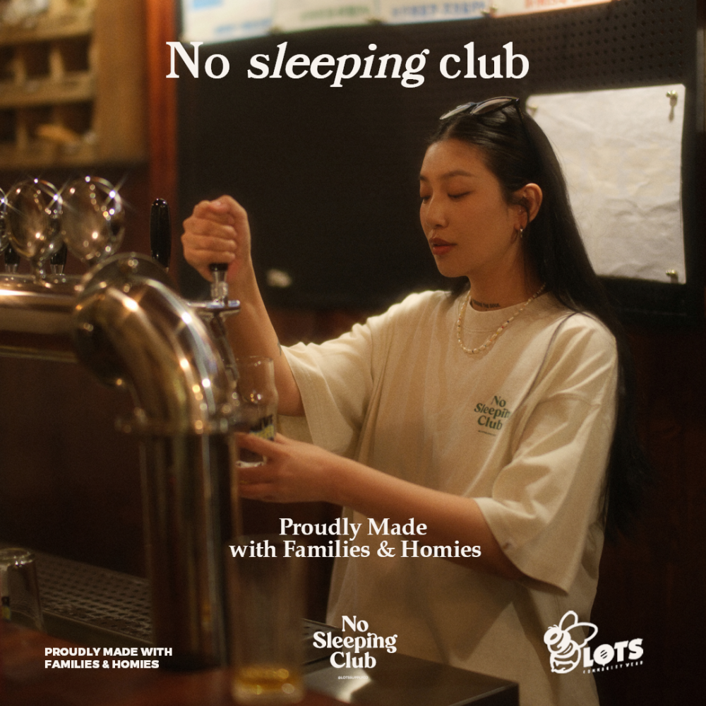 LOTSSUPPLYCO.No sleeping club(短袖,杏仁白)-細節圖4