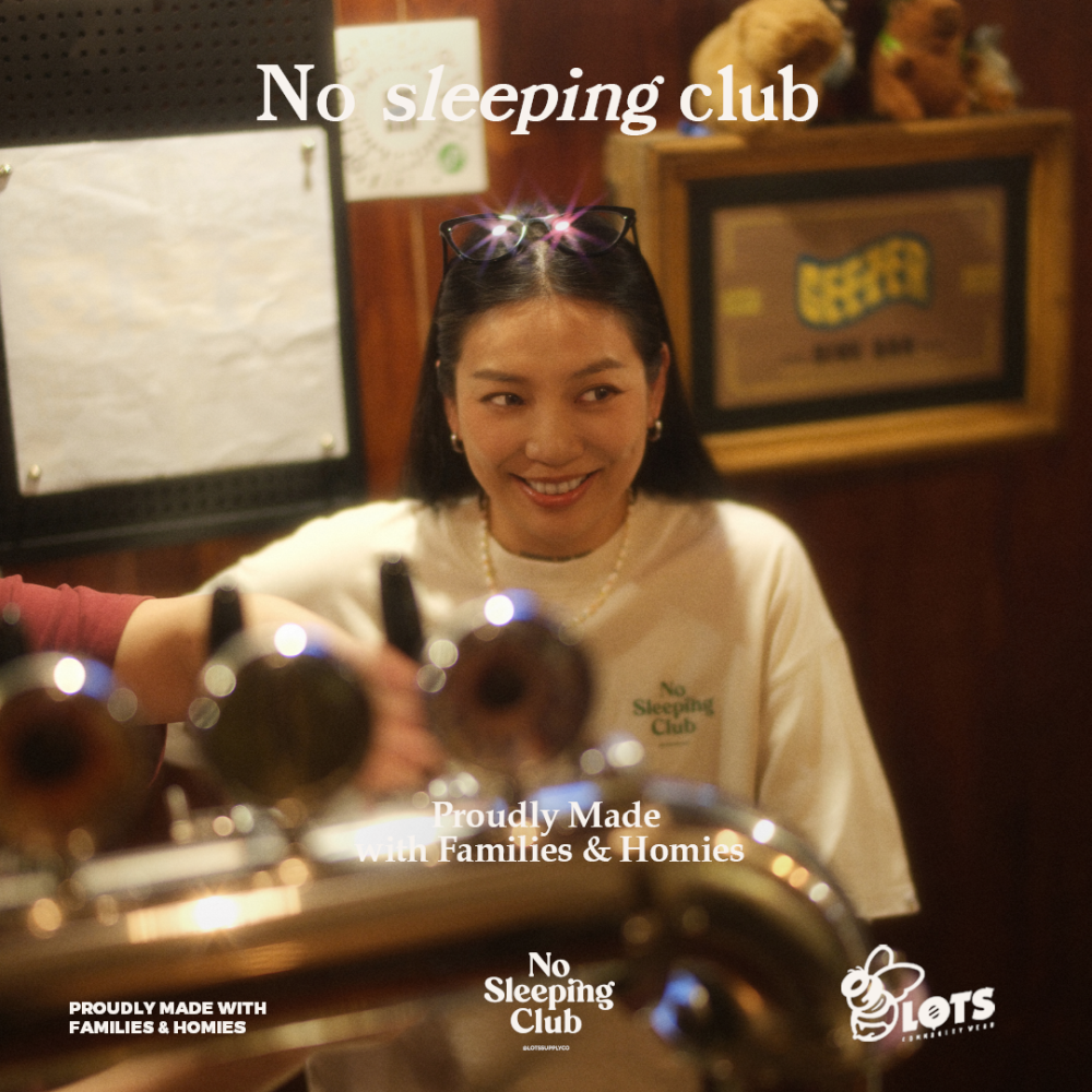 LOTSSUPPLYCO.No sleeping club(短袖,杏仁白)-細節圖5