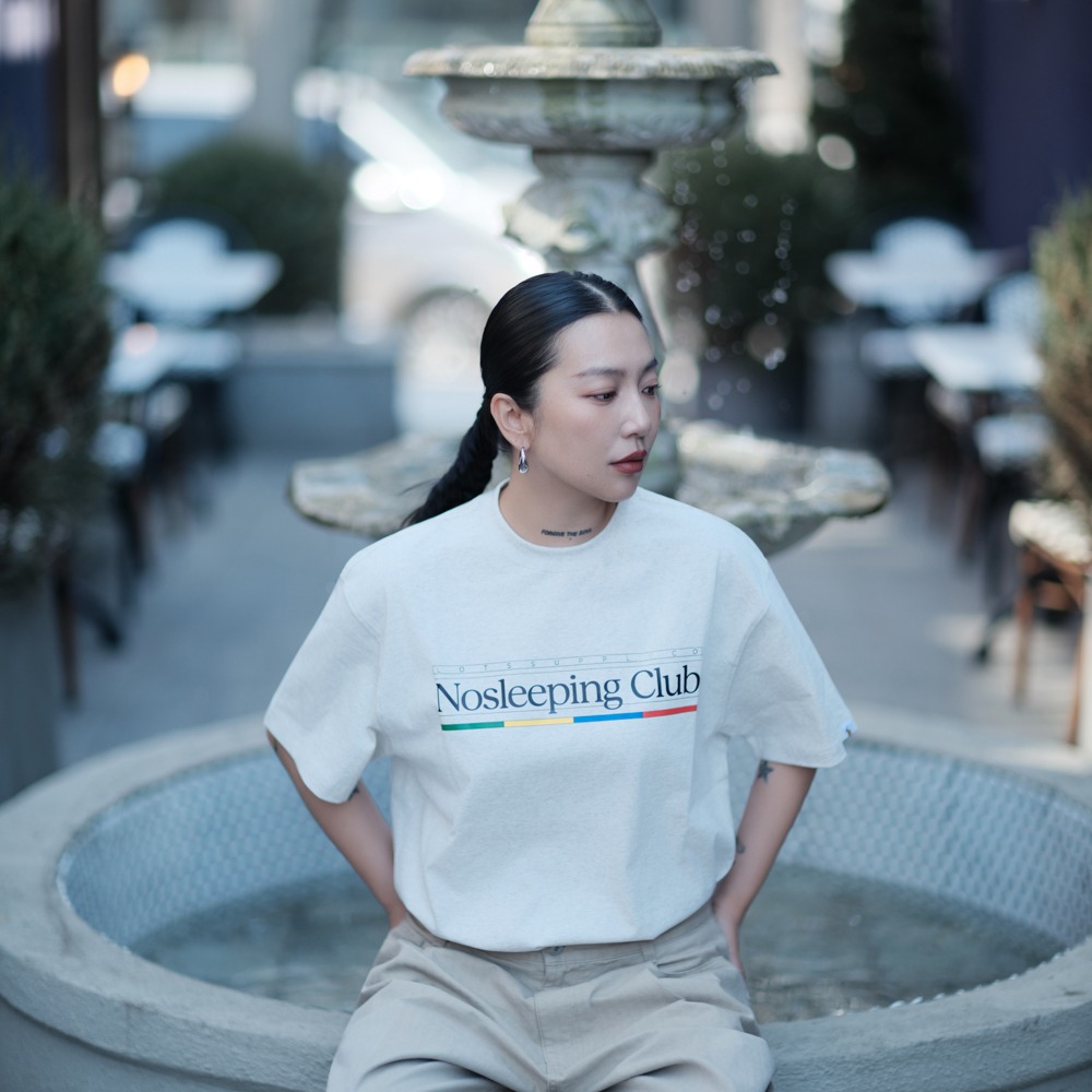 LOTSSUPPLYCO.No sleeping club(短袖,燕麥色)-細節圖3