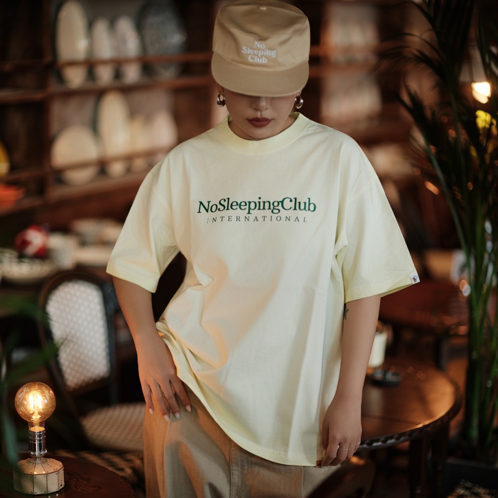 LOTSSUPPLYCO.No sleeping club(短袖,水洗淺黃)-細節圖3