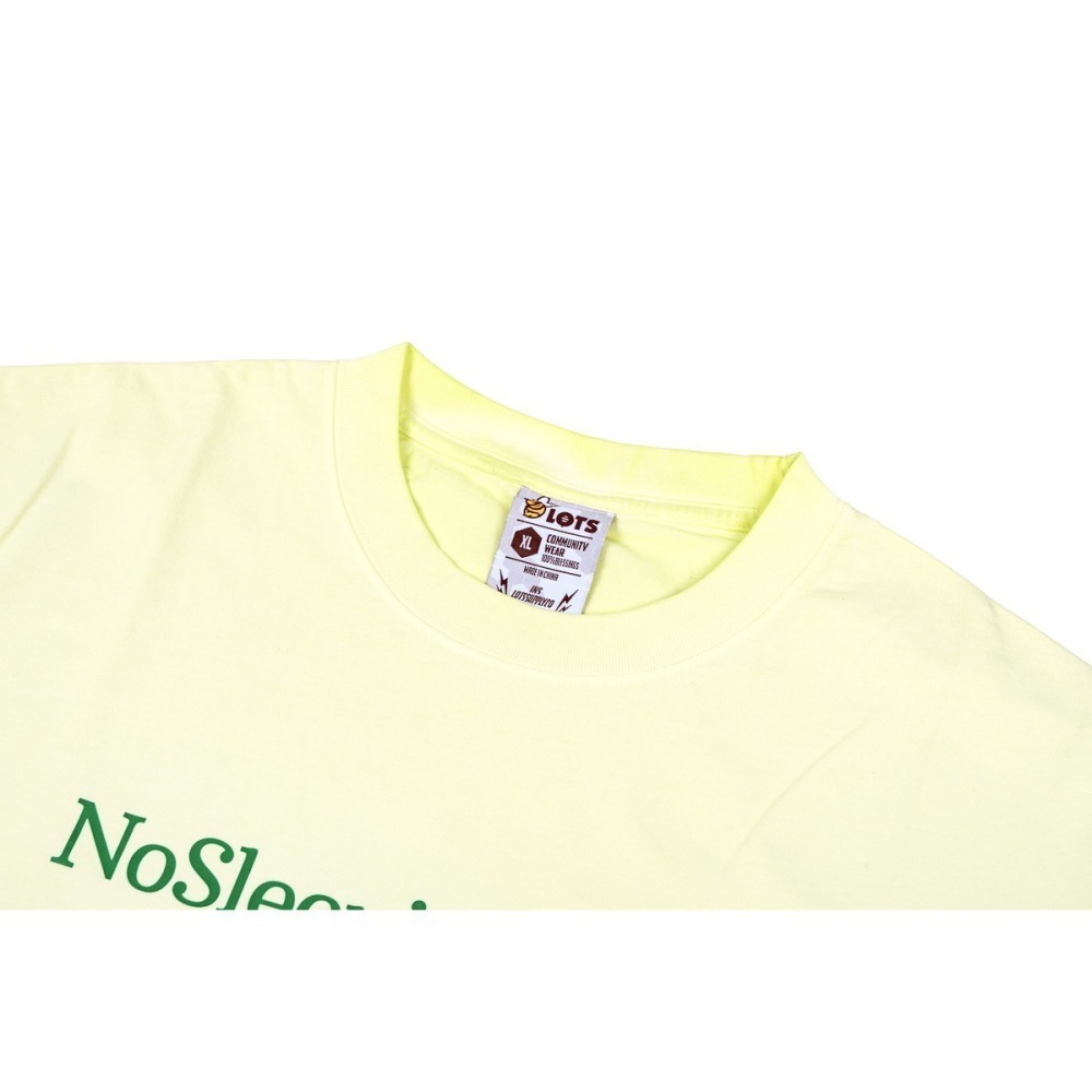 LOTSSUPPLYCO.No sleeping club(短袖,水洗淺黃)-細節圖8