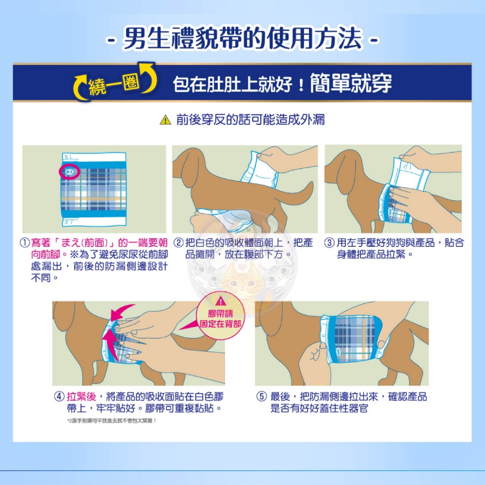 金金嚴選 日本原裝進口 禮貌帶 嬌聯禮貌帶 禮貌帶 寵物禮貌袋 寵物生理褲 狗狗生理褲 狗生理褲-細節圖6