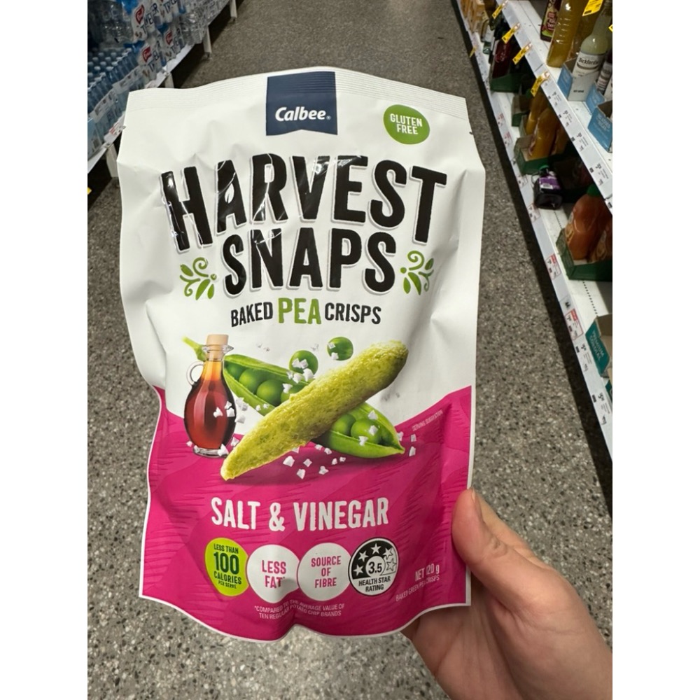 超人氣🇦🇺澳洲代購HARVEST SNAPS零食 豌豆酥系列｜原味/芥末/辣味/起司/醋酸-規格圖5