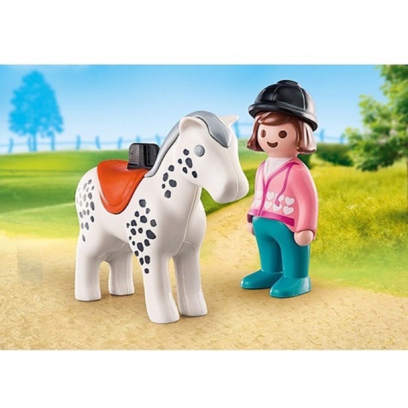 全新 摩比 playmobil 70404 123女孩騎馬-細節圖2