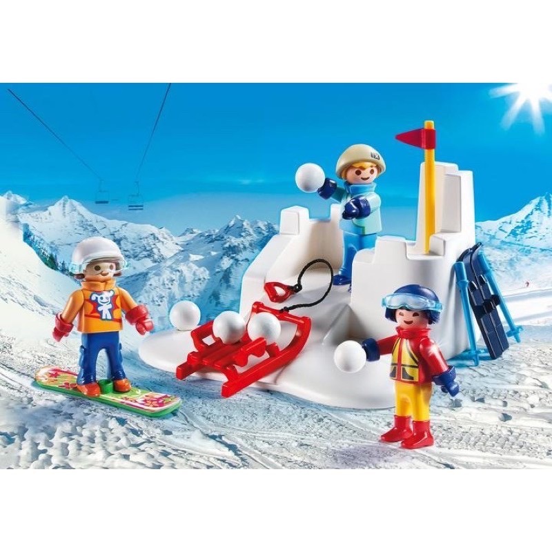 全新 摩比 Playmobil 9283 小孩雪球大戰-細節圖2