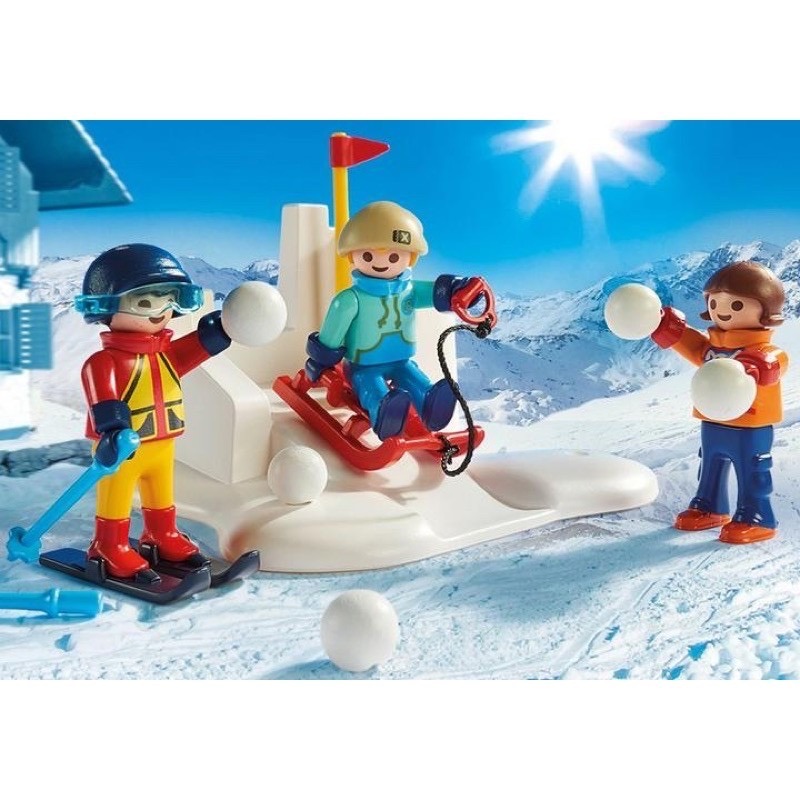 全新 摩比 Playmobil 9283 小孩雪球大戰-細節圖3