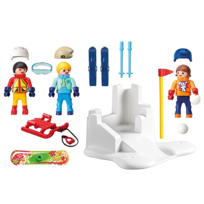 全新 摩比 Playmobil 9283 小孩雪球大戰-細節圖4