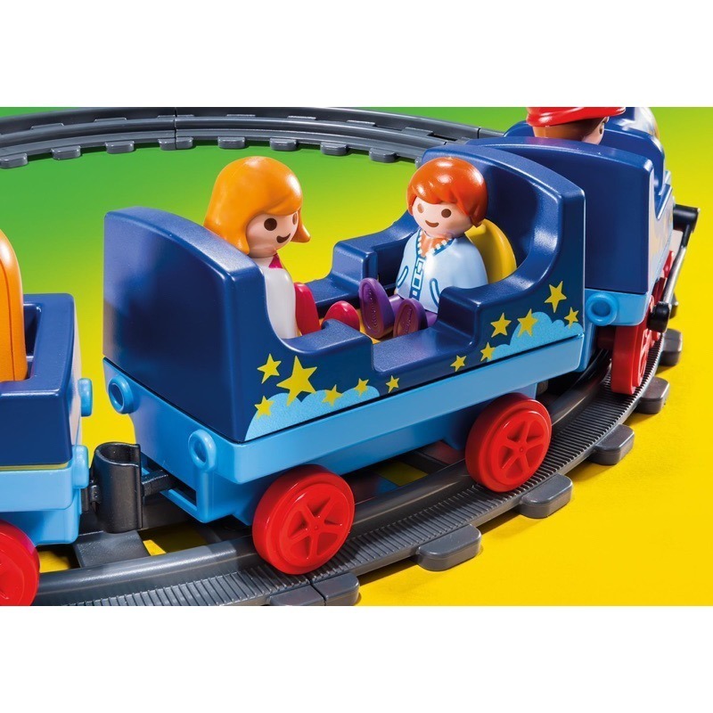 全新 絕版 摩比 playmobil 6880 123 night train with track 星空火車🌃-細節圖3