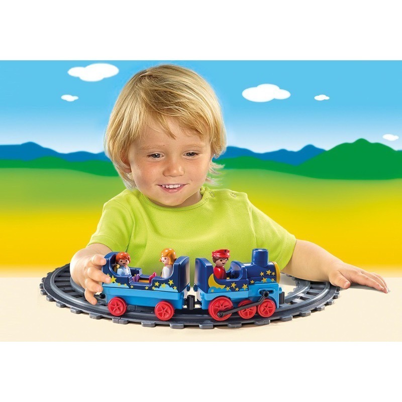 全新 絕版 摩比 playmobil 6880 123 night train with track 星空火車🌃-細節圖4