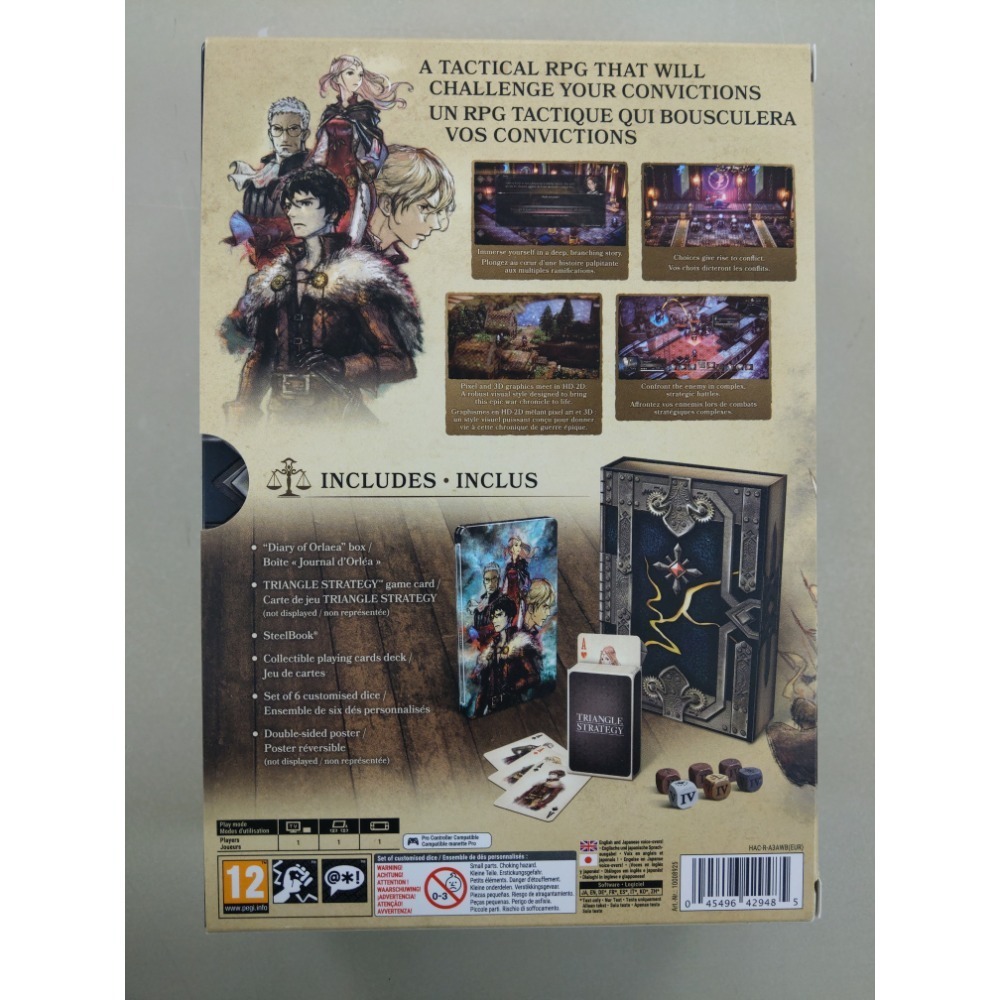 絕版稀有！！NS全新現貨不用等 三角戰略 歐洲限定版（遊戲內建中文）triangle strategy switch-細節圖2