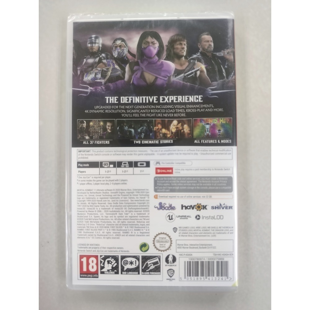 NS全新現貨不用等 真人快打11 終極版 中英文盒裝序號歐版（內建中文）Mortal Kombat 11 Switch-細節圖3