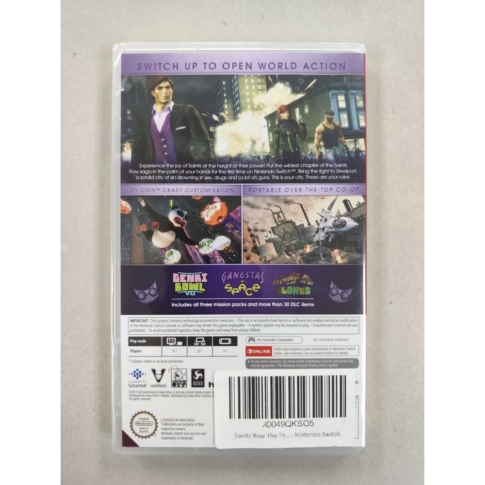 NS全新現貨不用等 黑街聖徒 3完全版 英文歐美版(無中文) Saints row the third switch-細節圖2