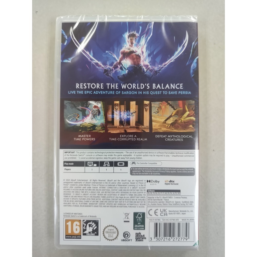NS全新現貨不用等 波斯王子 失落王冠 中英文歐版（內建中文）Switch-細節圖2