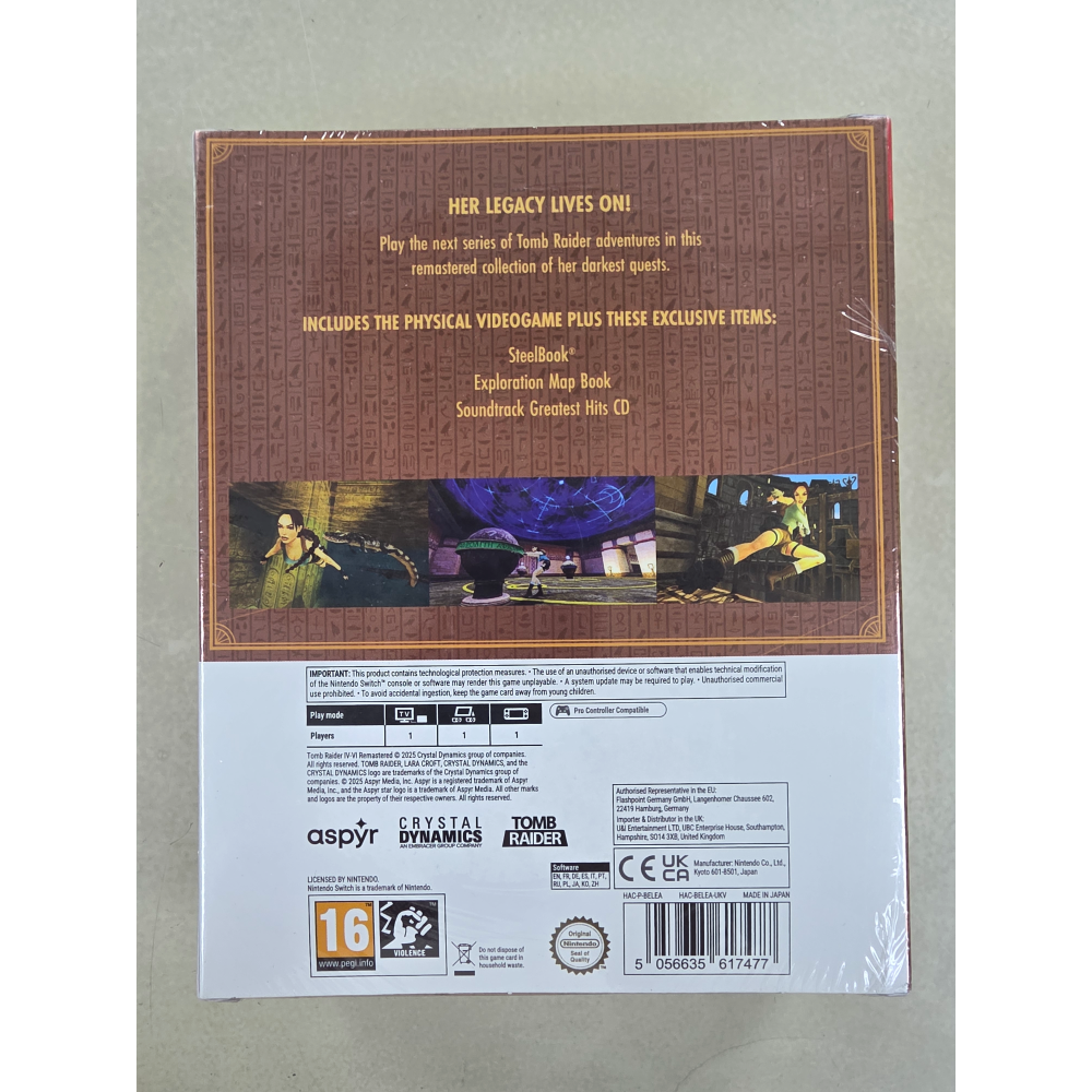 NS全新現貨不用等 古墓奇兵456 重製版 歐洲限定版（遊戲內建簡體中文）Tomb Raider Switch-細節圖2