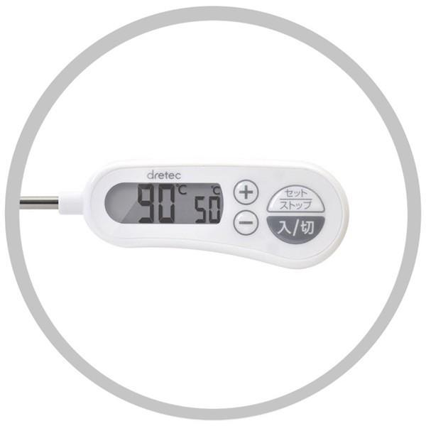 日本dretec 定溫式防潑水廚房電子料理溫度計-細節圖3