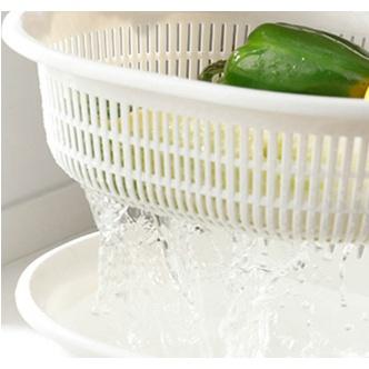 日本製 濾水籃洗桶組 橢圓型濾水籃 瀝水籃 洗菜籃 洗蔬果 廚房用品 廚房用具-細節圖7