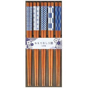 SUNLIFE 22.5cm 日本天然竹筷子 五雙入裝
