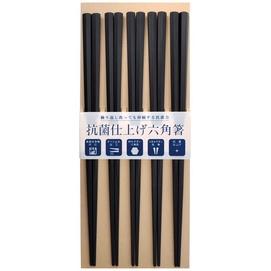 23cm日本PBT抗菌六角筷五雙入組 日本製 抗菌 筷子