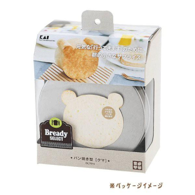 日本貝印 DL-7015 附蓋小熊吐司盒 造型吐司模
