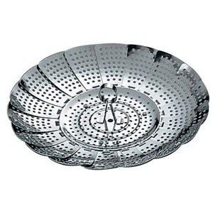 日本製 收納蒸籠 不鏽鋼 家用 蒸籠盤 蒸盤架 水果盤 可伸縮 可折疊-細節圖2