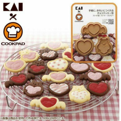 日本貝印cookpad愛心&amp;小熊造型餅乾模組