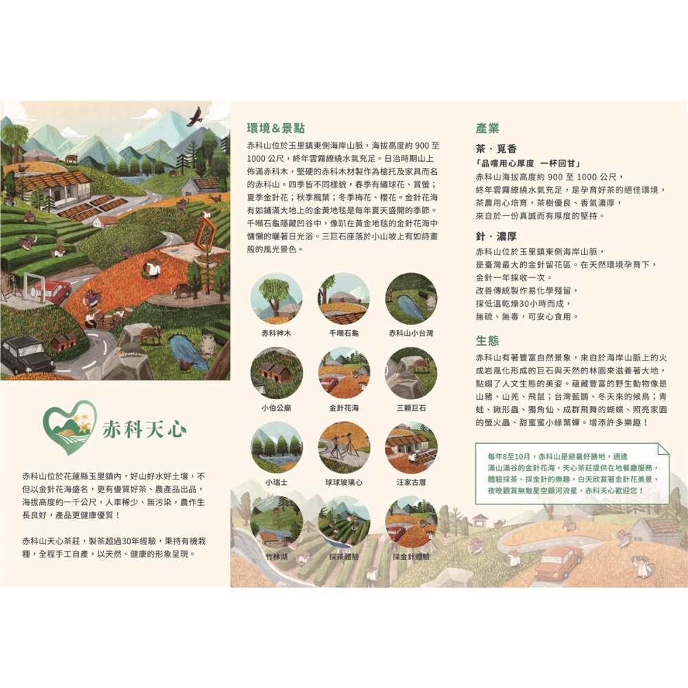 【 赤柯山天心茶園 】-台灣特色竹紋茶包禮盒-細節圖2