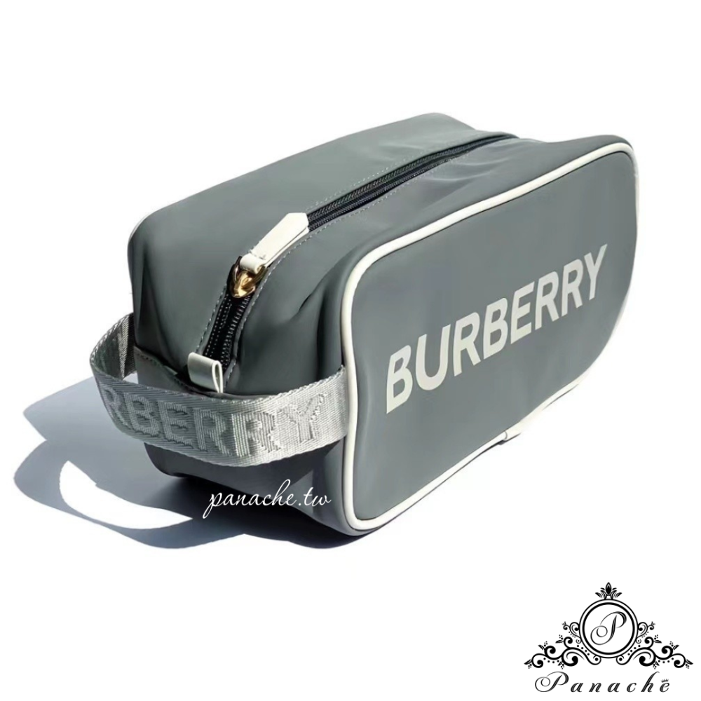 BURBERRY灰色收納包-細節圖2