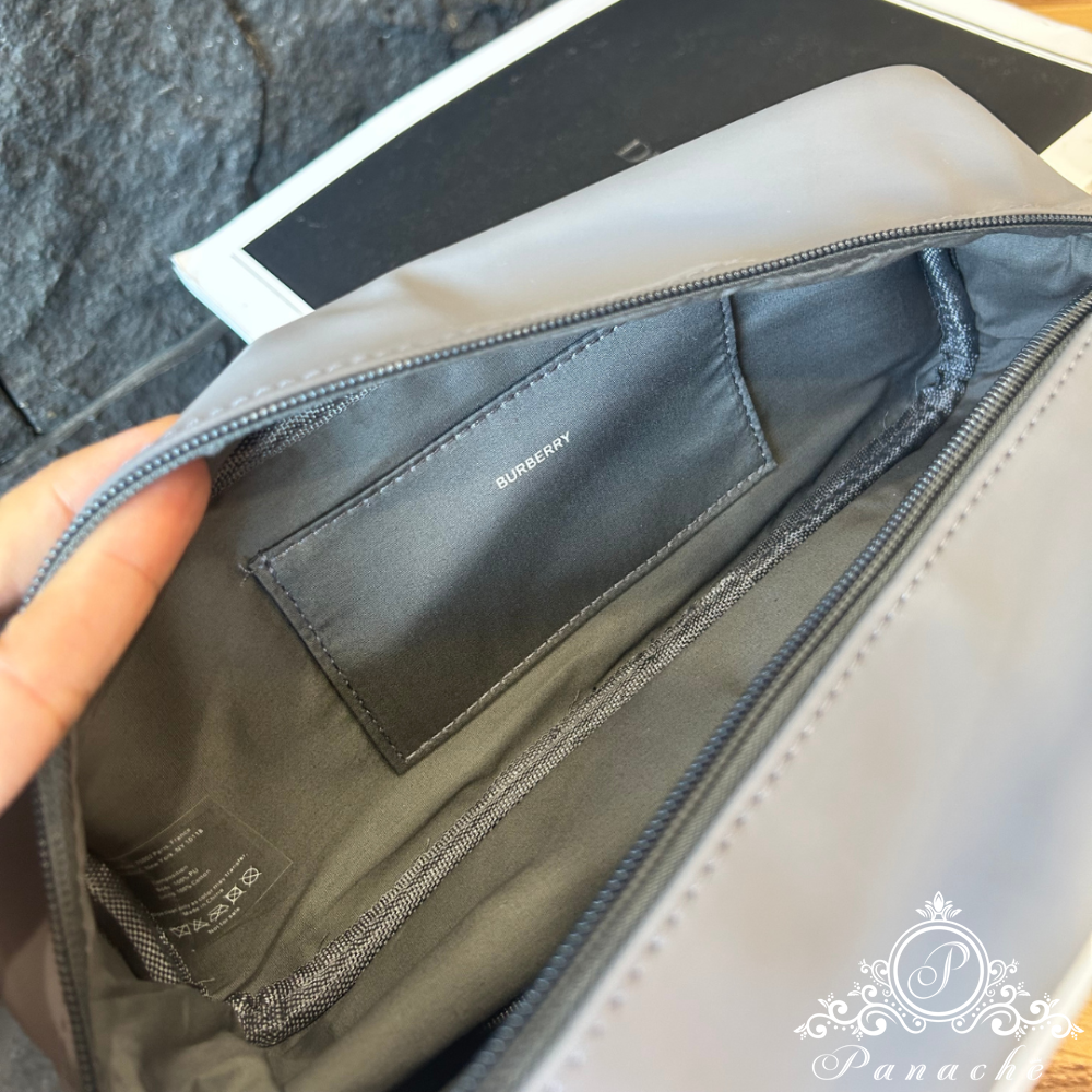 BURBERRY灰色收納包-細節圖7