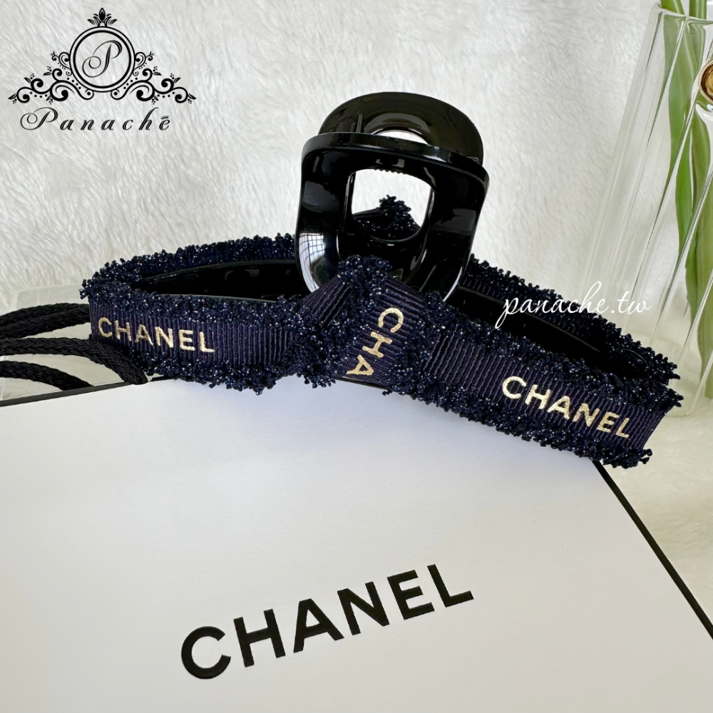 chanel絲帶改造髮圈 抓夾 鯊魚夾 髮箍 吊飾鑰匙圈-規格圖11