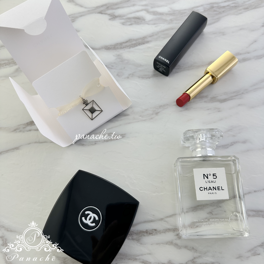 CHANEL VIP禮 GABRIELLE香水瓶吊飾手繩 銀色鏤空吊飾 香奈兒絲帶手環 附盒裝-細節圖7
