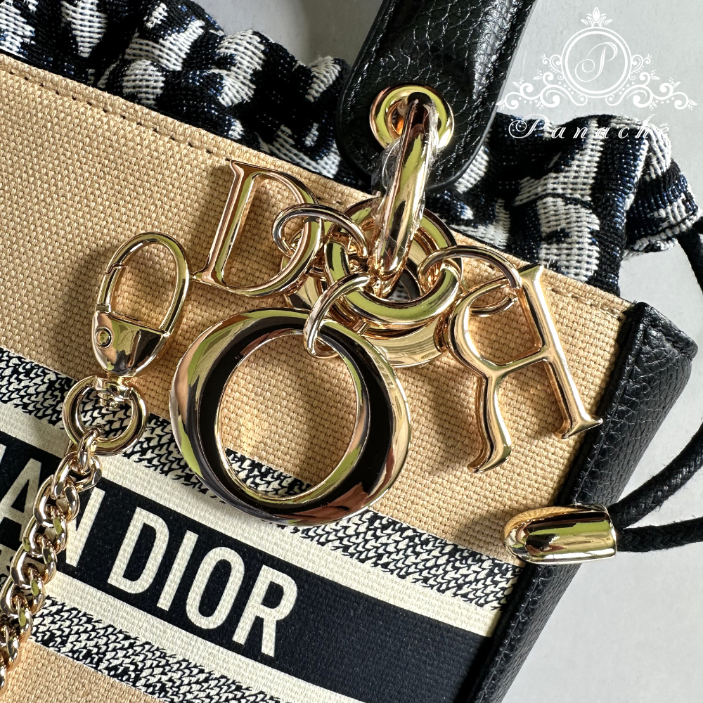 DIOR VIP棕色束口袋改造 Lady Dior風格鍊條包 黑色超纖皮 斜背包 肩背包 精品風格包-細節圖3