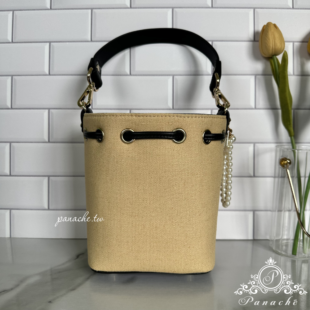 DIOR VIP禮束口袋改造水桶包 奶茶色 手工製作 斜背包 側背包 精品改造包-細節圖8
