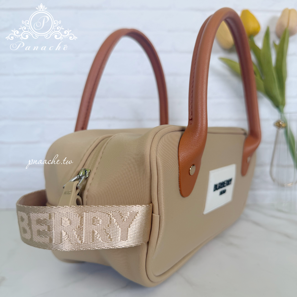 BURBERRY HERO限量贈品改造手提包｜奶茶棕化妝包改造｜可加背帶變斜背包｜專業製包師傅製作-細節圖2