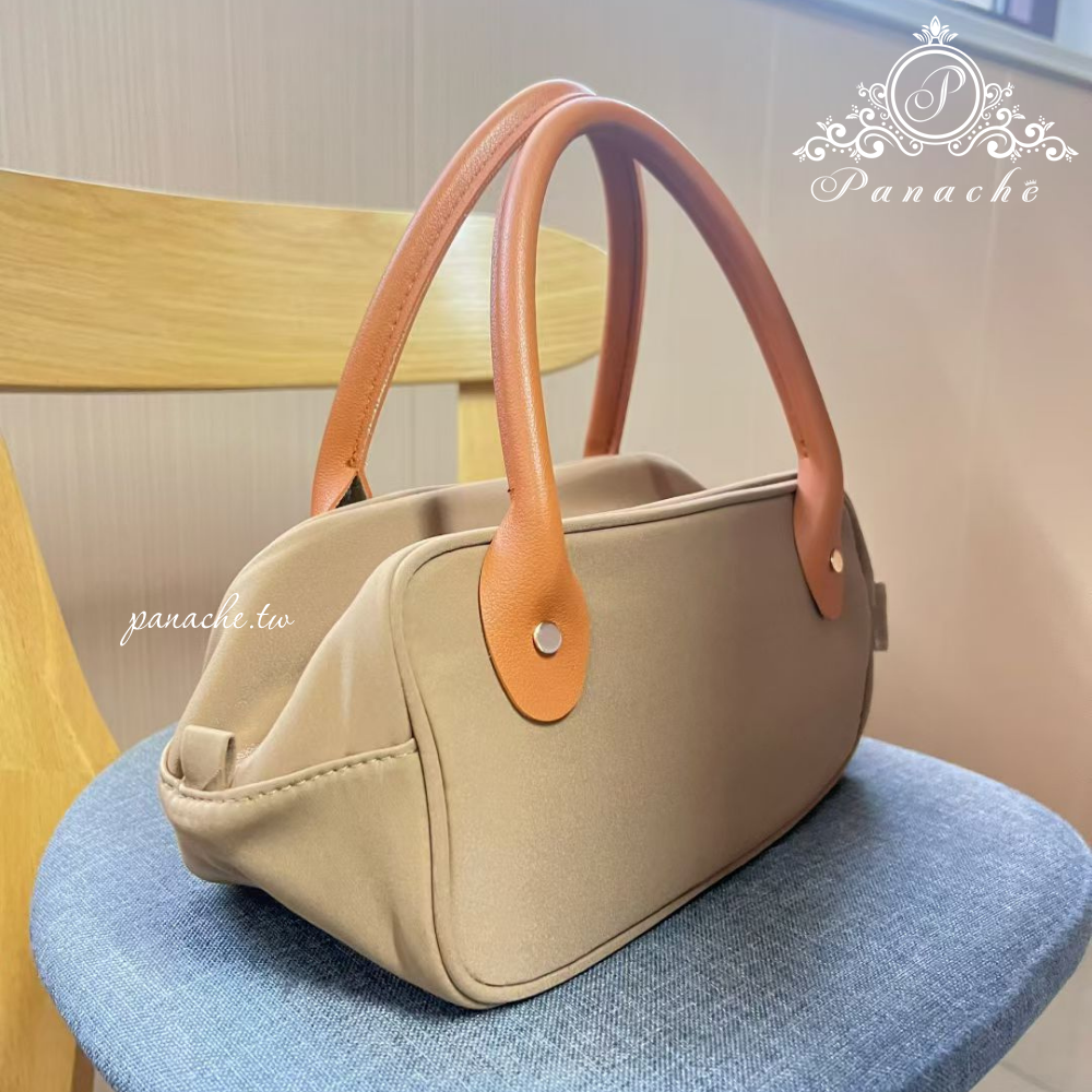 BURBERRY HERO限量贈品改造手提包｜奶茶棕化妝包改造｜可加背帶變斜背包｜專業製包師傅製作-細節圖6