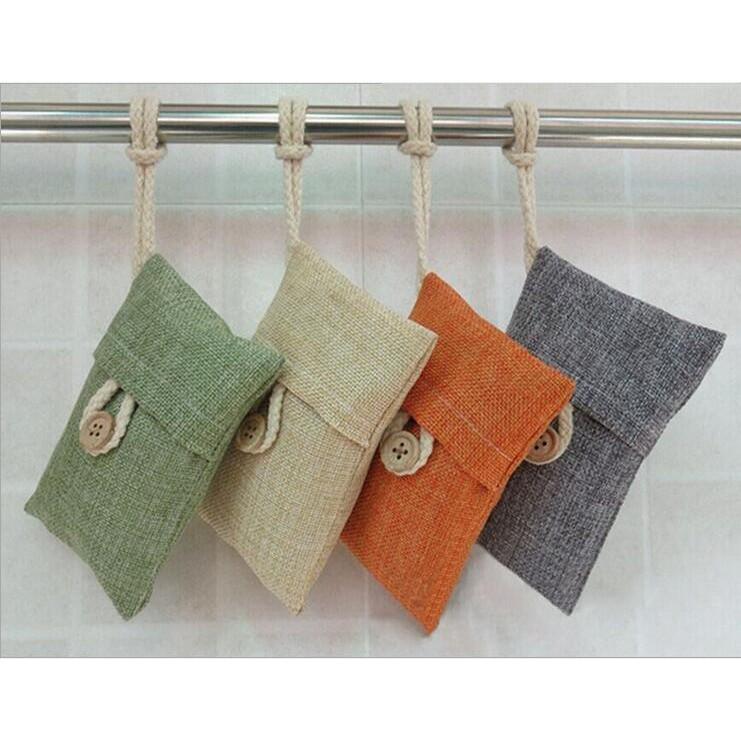 【金車屋】韓式竹炭包 100g 除煙味 除異味 去甲醛備長炭車用麻布掛式炭包 除臭包 居家 車用 除味 防潮 活性炭包-細節圖2