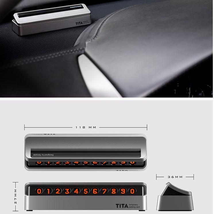 【金車屋】 TITA 原裝正品 停車牌 暫停一下 臨停 可隱藏 臨時停車 停車卡 暫時停車 電話號碼 汽車百貨 停車板-細節圖4