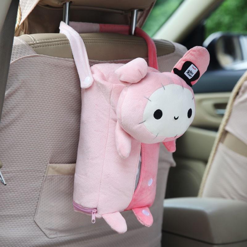 【金車屋】台灣現貨~ 汽車用面紙套【椅背面紙套】可掛式面紙盒套 可愛卡通懸掛面紙盒套-細節圖4