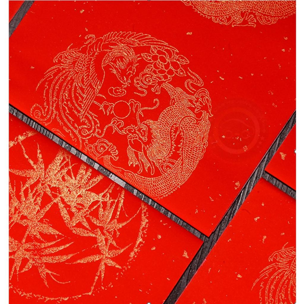 【[金車屋】台灣現貨 DIY空白春聯紙 門聯/一捲3張入(定20) 117x104cm 七言 春聯-細節圖9