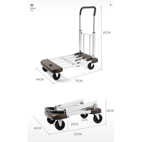 【金車屋】推車 可固定把手 折疊三段式手推車 手拉車 手推車 平板推車 折疊推車 搬貨車 工作車 搬運-細節圖7