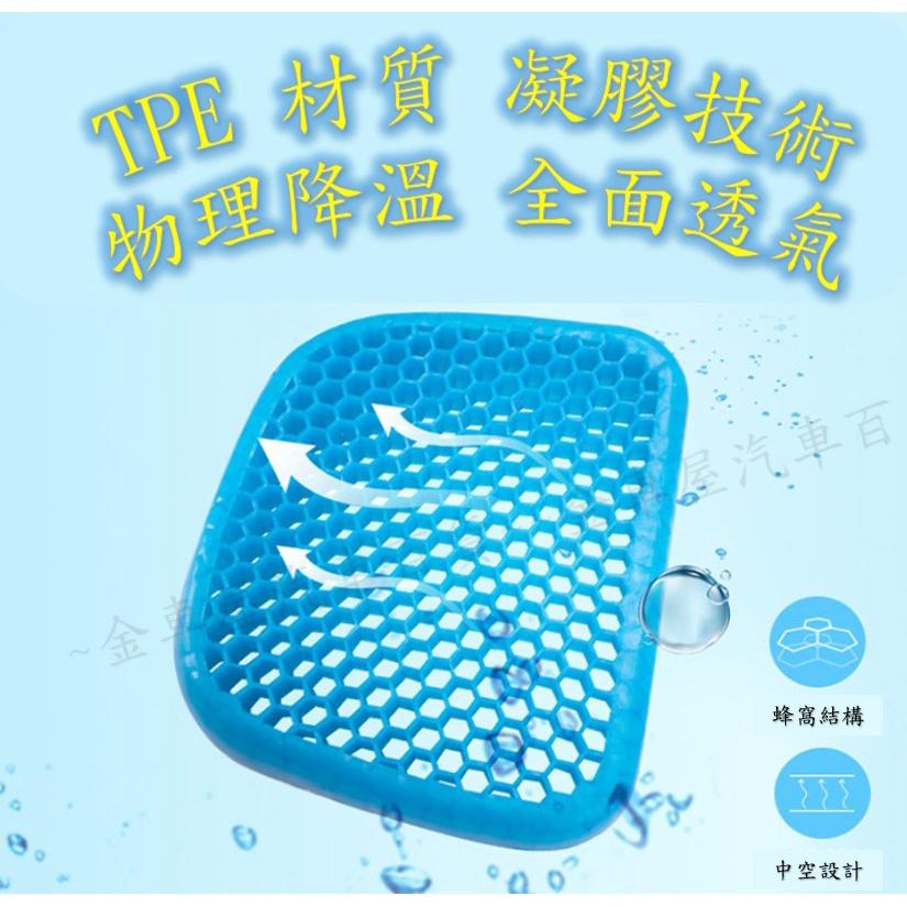 【金車屋】水感凝膠椅墊 凝膠坐墊 多功能凝膠座墊 蜂巢式減壓 雞蛋坐墊 辦公室坐墊 減壓坐墊 涼感坐墊 冷凝墊凝膠 坐墊-細節圖3