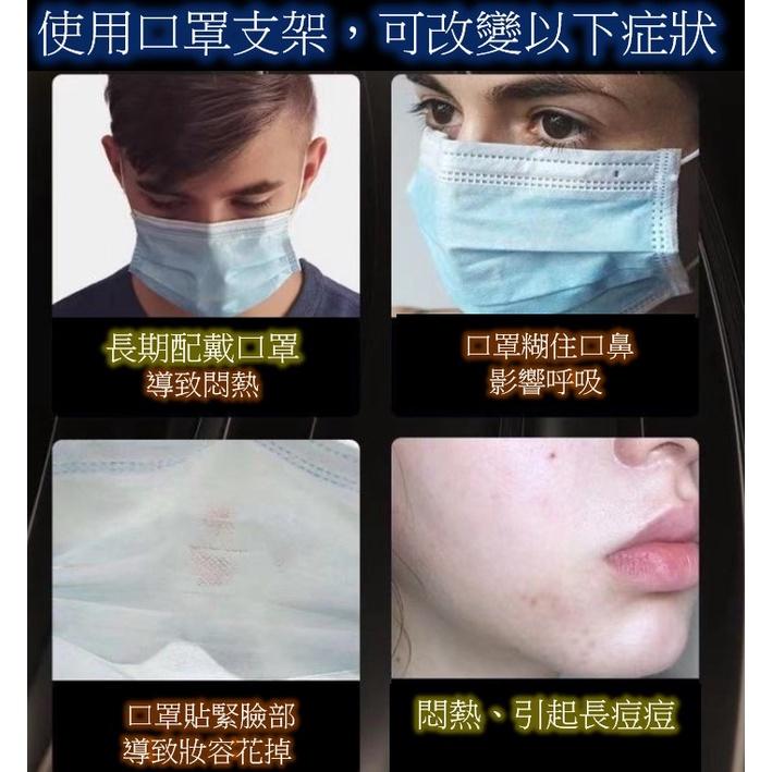 【金車屋】台灣現貨 3D立體口罩支架 食品級矽膠 矽膠 口罩架 防掉支撐架 防疫用品 口罩神器 矽膠口罩支架 透氣支架-細節圖2