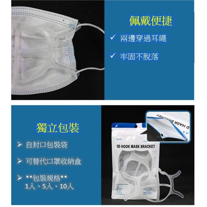 【金車屋】台灣現貨 3D立體口罩支架 食品級矽膠 矽膠 口罩架 防掉支撐架 防疫用品 口罩神器 矽膠口罩支架 透氣支架-細節圖3