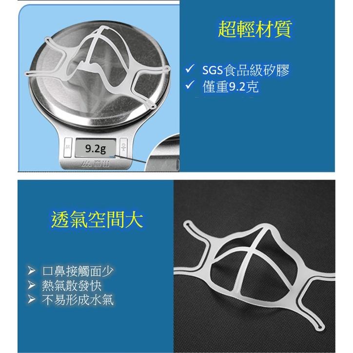 【金車屋】台灣現貨 3D立體口罩支架 食品級矽膠 矽膠 口罩架 防掉支撐架 防疫用品 口罩神器 矽膠口罩支架 透氣支架-細節圖4