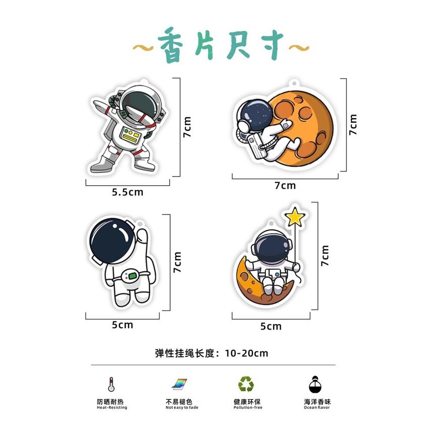 【金車屋】太空人吊飾 香氛片 車用香片 香片吊卡 室內香氛 居家香氛片 汽車香片吊飾 汽車掛飾 持久淡香 車內香薰香-細節圖4