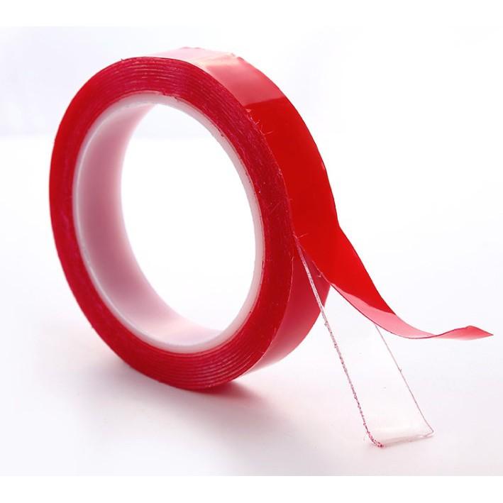 【金車屋】雙面無痕強力膠帶 10mm* 3m 現貨 萬能無痕貼 強力雙面膠 透明無痕 超強黏力 壓克力膠帶 膠條 膠帶-細節圖2