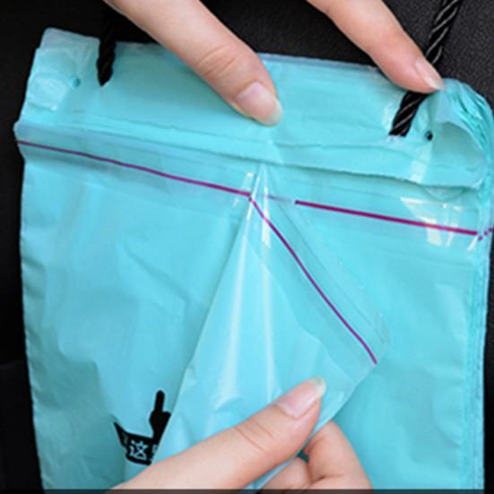 【金車屋】車用垃圾袋 可撕 帶黏封口 隨開即用可收納垃圾小物 掛繩設計  一包50入 藍色.紅色-細節圖7