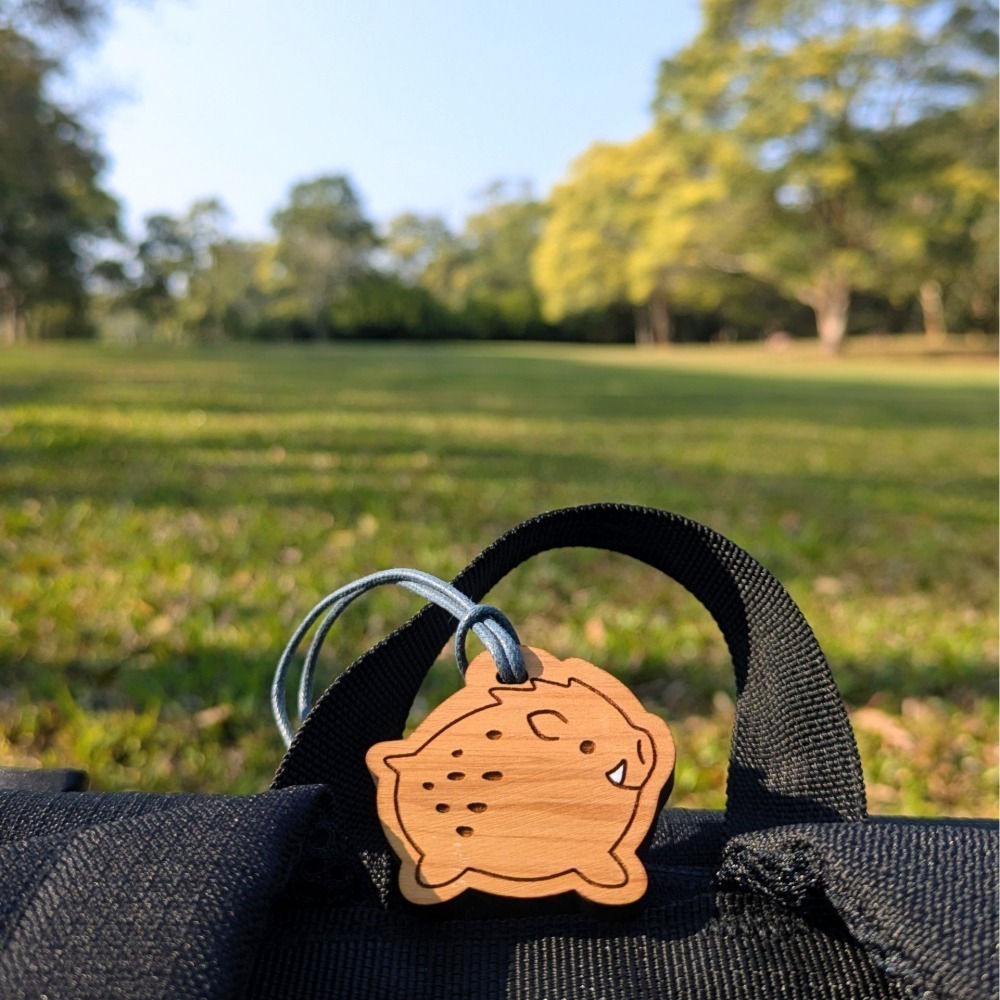 ( Alpne Days 原創商品 ) 檜樂小山豬 再生台灣檜木製吊飾 (擴香) + 磁鐵 兩入組-細節圖8