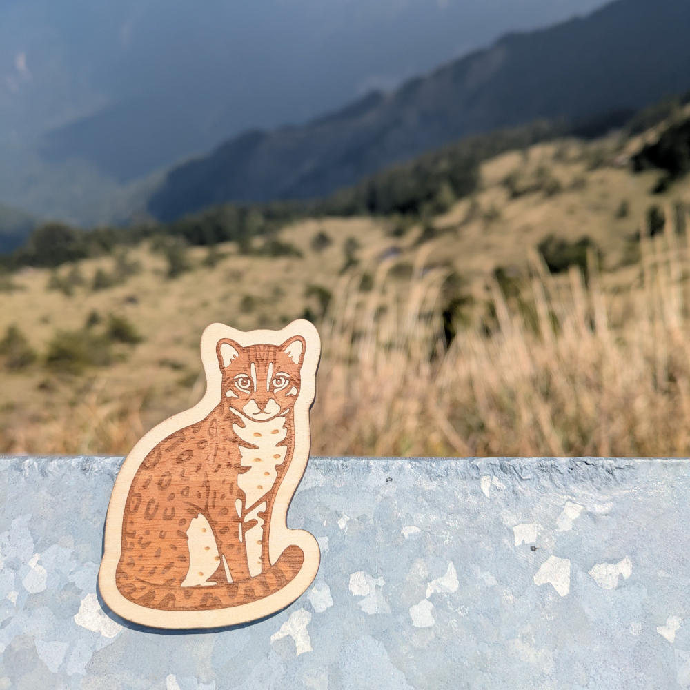 ( Alpine Days 原創商品 )  台灣石虎 木製磁鐵 冰箱磁鐵 造型磁鐵-細節圖2